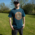 Nomad Sari Stonewashed Cotton T-Shirt - Stay Wild Moon Child - Blue - Large