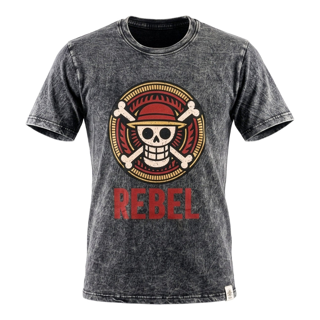 Nomad Sari Stonewashed Cotton T-Shirt - Rebel - Charcoal - Medium