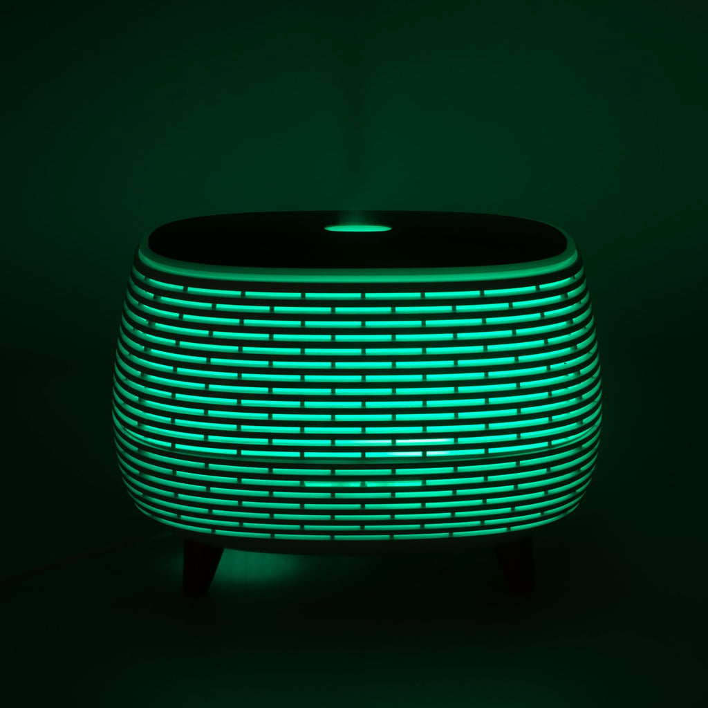 Diffusore di aromi a coste futuristico con luce che cambia colore