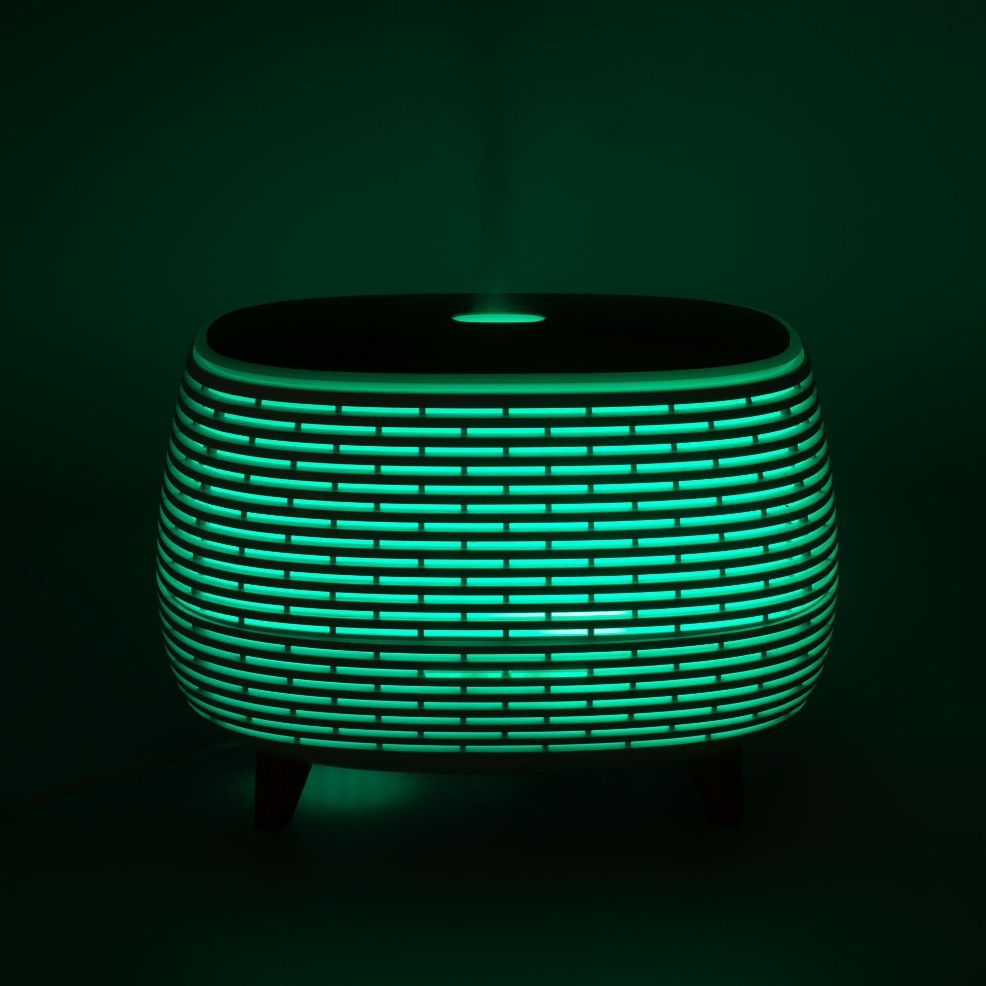 Diffusore di aromi a coste futuristico con luce che cambia colore