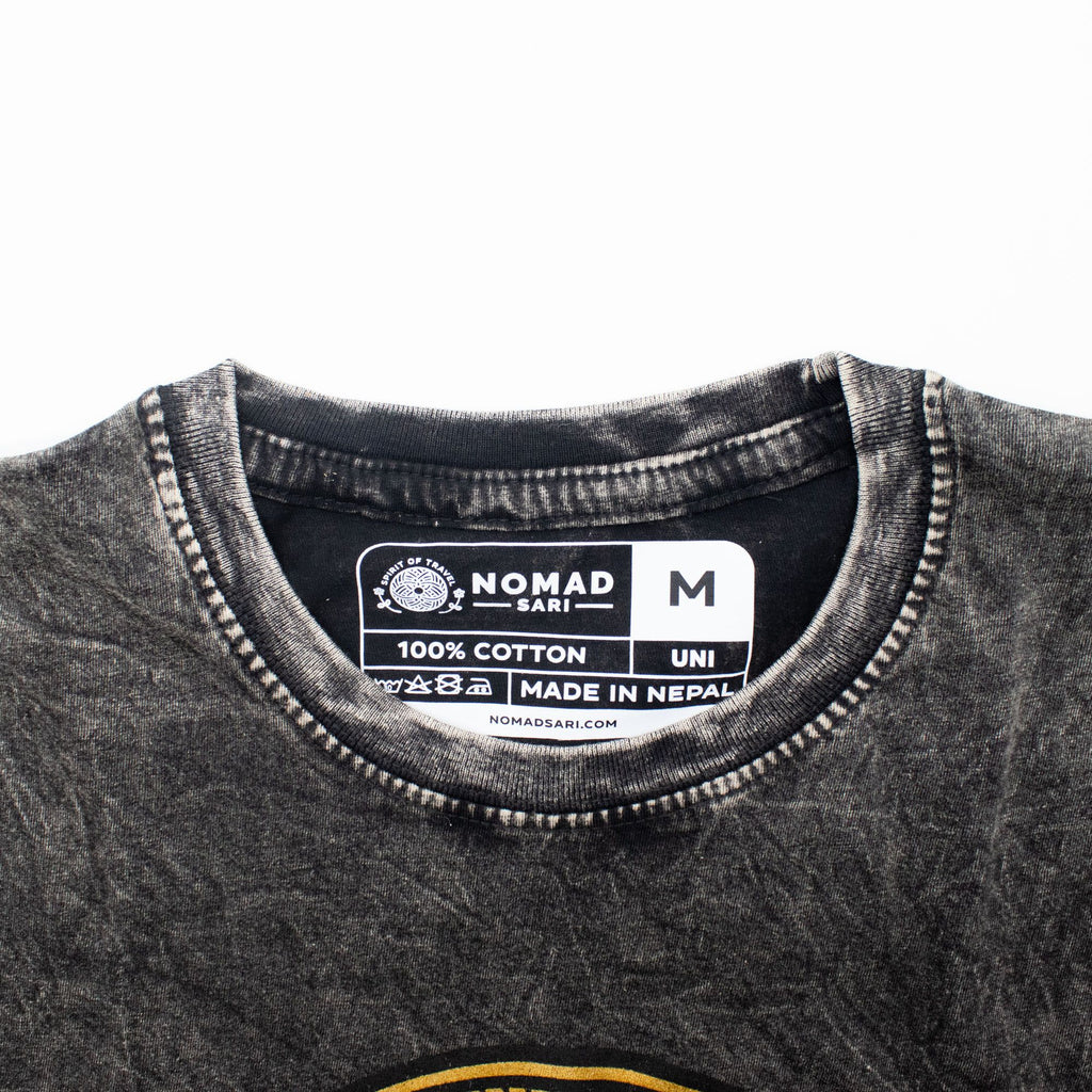 Nomad Sari Stonewashed Cotton T-Shirt - Rebel - Charcoal - Medium