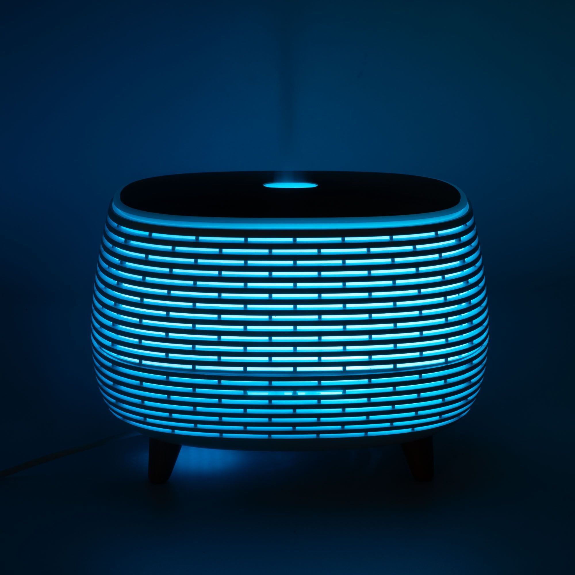 Diffusore di aromi a coste futuristico con luce che cambia colore
