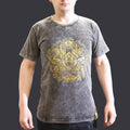 Nomad Sari Stonewashed Cotton T-Shirt – Hamsa – Dark Grey – Small