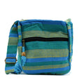 Borsa a tracolla Nepal grande (tracolla regolabile) - Verde e blu dei prati primaverili