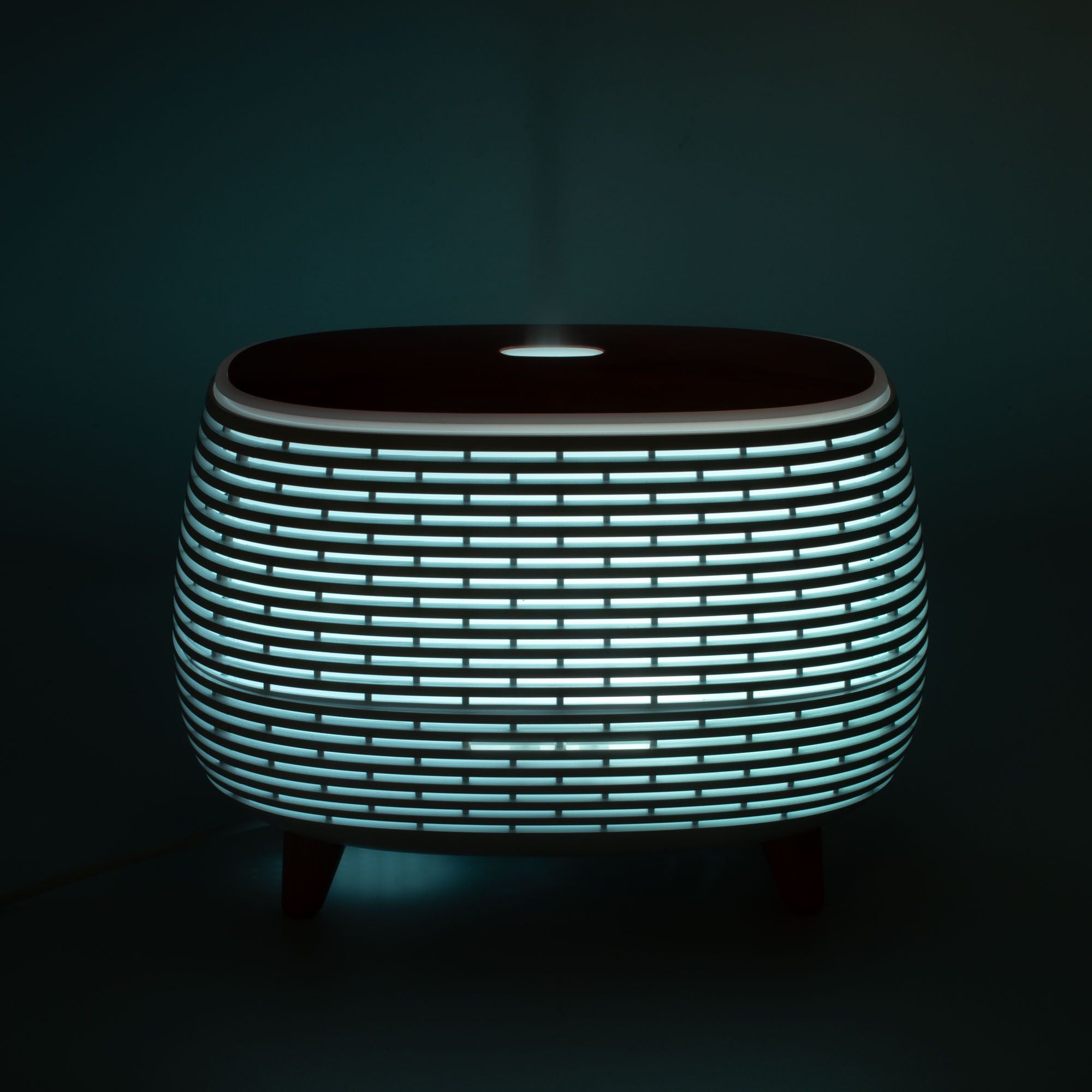 Diffusore di aromi a coste futuristico con luce che cambia colore