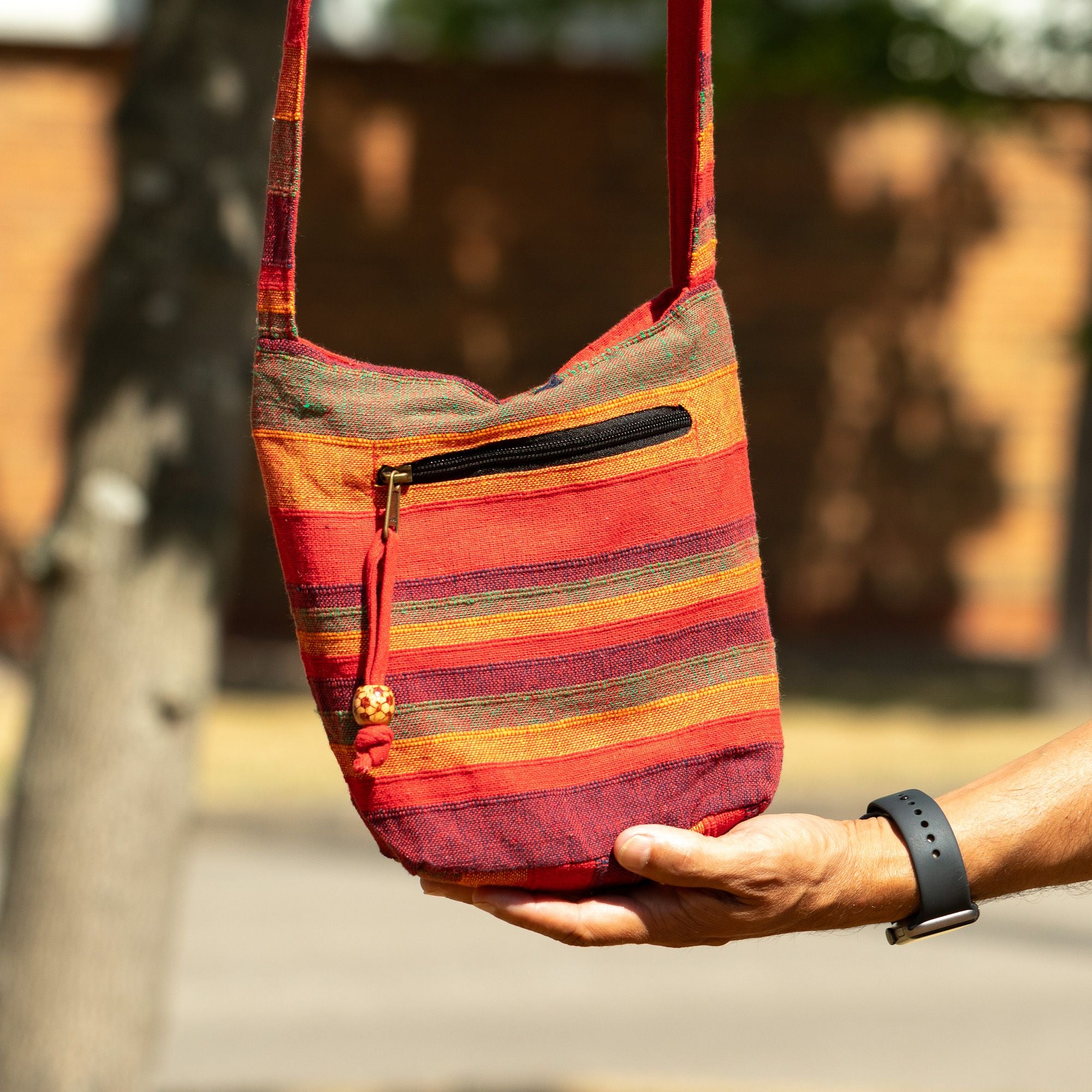 Borsa a tracolla Nepal - Arancione dell’alba