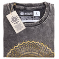 Nomad Sari Stonewashed Cotton T-Shirt – Hamsa – Dark Grey – Large