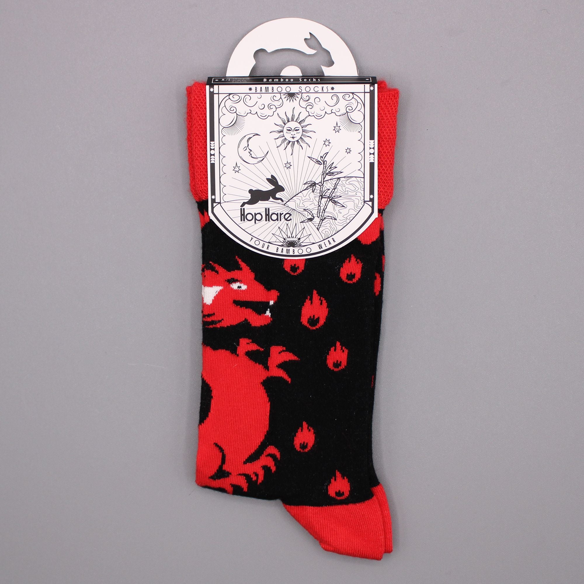 Hop Hare Bamboo Socks (36-40) - Red Dragons