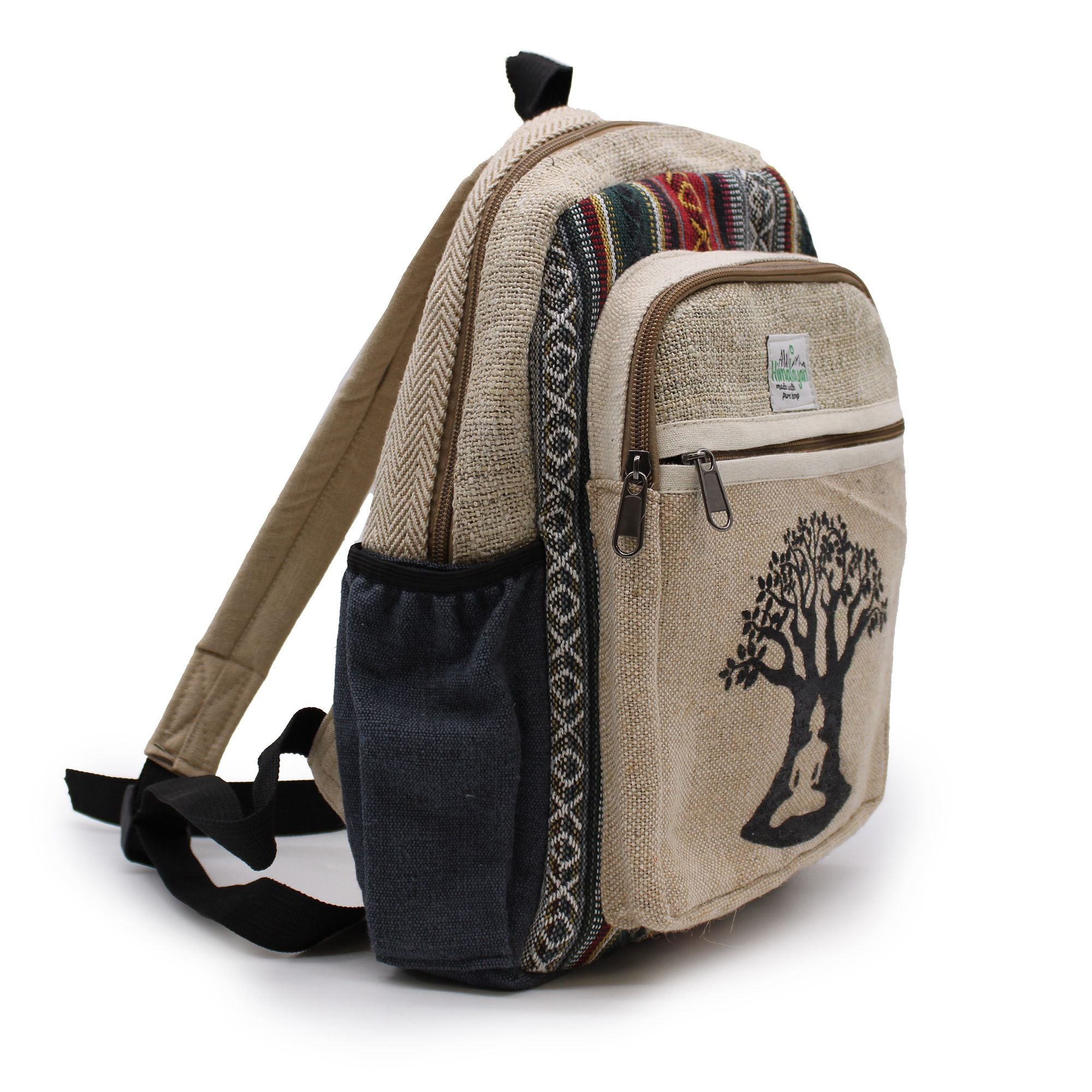 Kleiner Hanf-Rucksack – Bodhi-Baum-Design