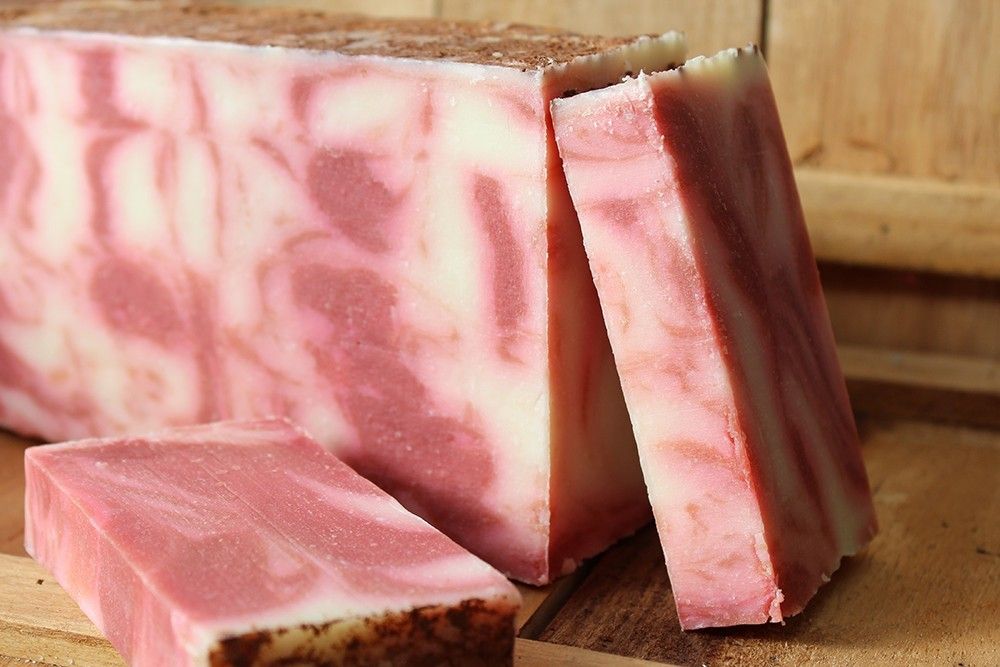 Argilla rossa - fetta di sapone all'olio d'oliva