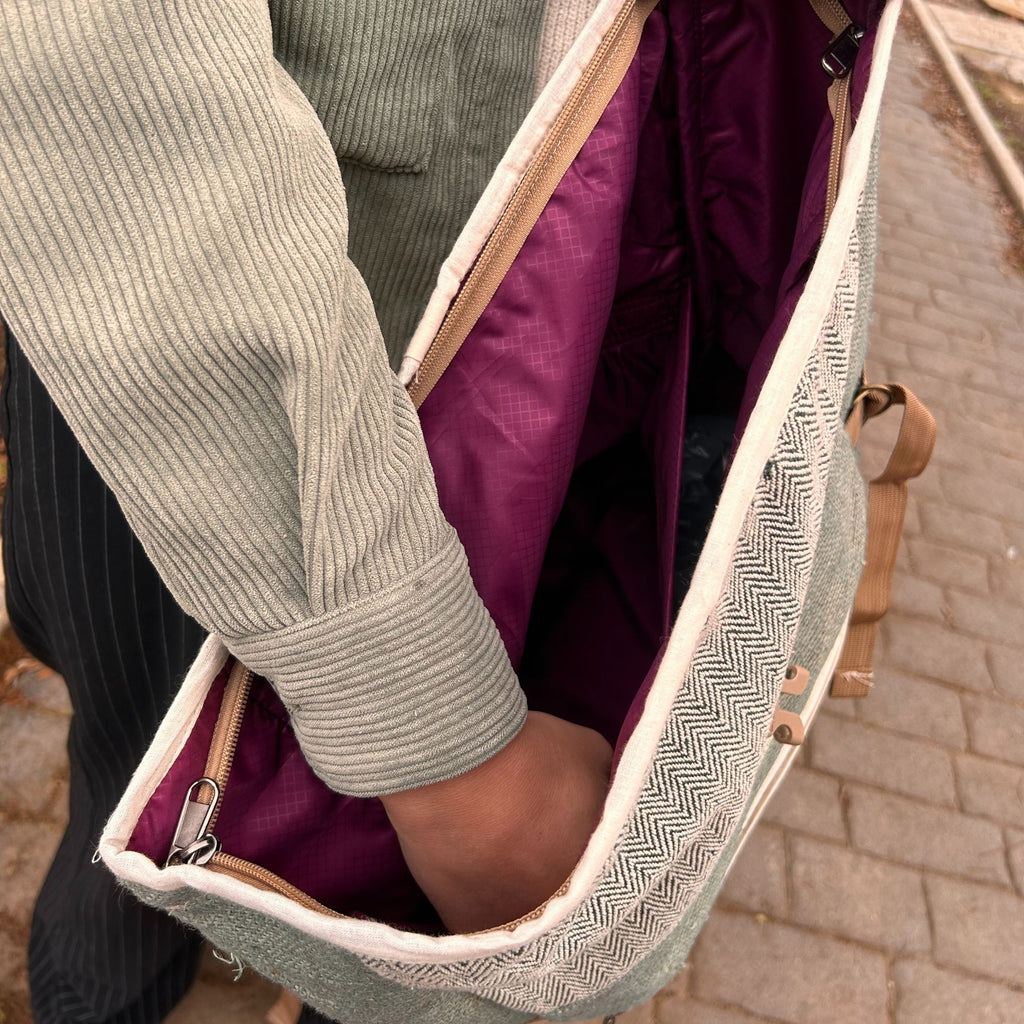Hemp Trekking Roll-Rucksack - Salbei