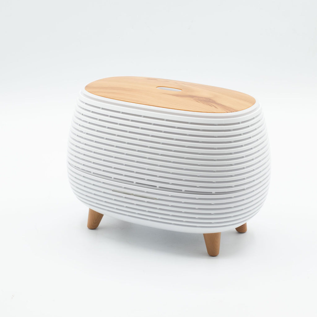 Diffusore di aromi a coste futuristico con luce che cambia colore
