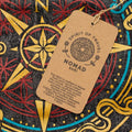 Nomad Sari Stonewashed Cotton T-Shirt - Compass of Life - Charcoal - Large