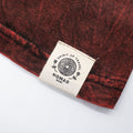 Nomad Sari Stonewashed Baumwoll-T-Shirt – Drachen-Mandala – Weinrot – XL