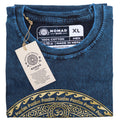 Nomad Sari Stonewashed Cotton T-Shirt – Chakra – Blue – XL
