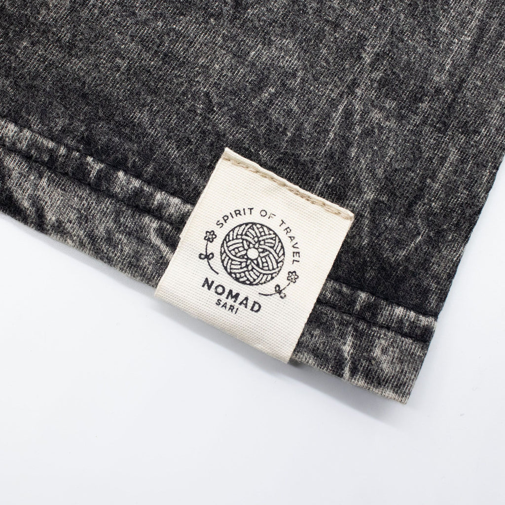 Nomad Sari Stonewashed Cotton T-Shirt - Rebel - Charcoal - Small