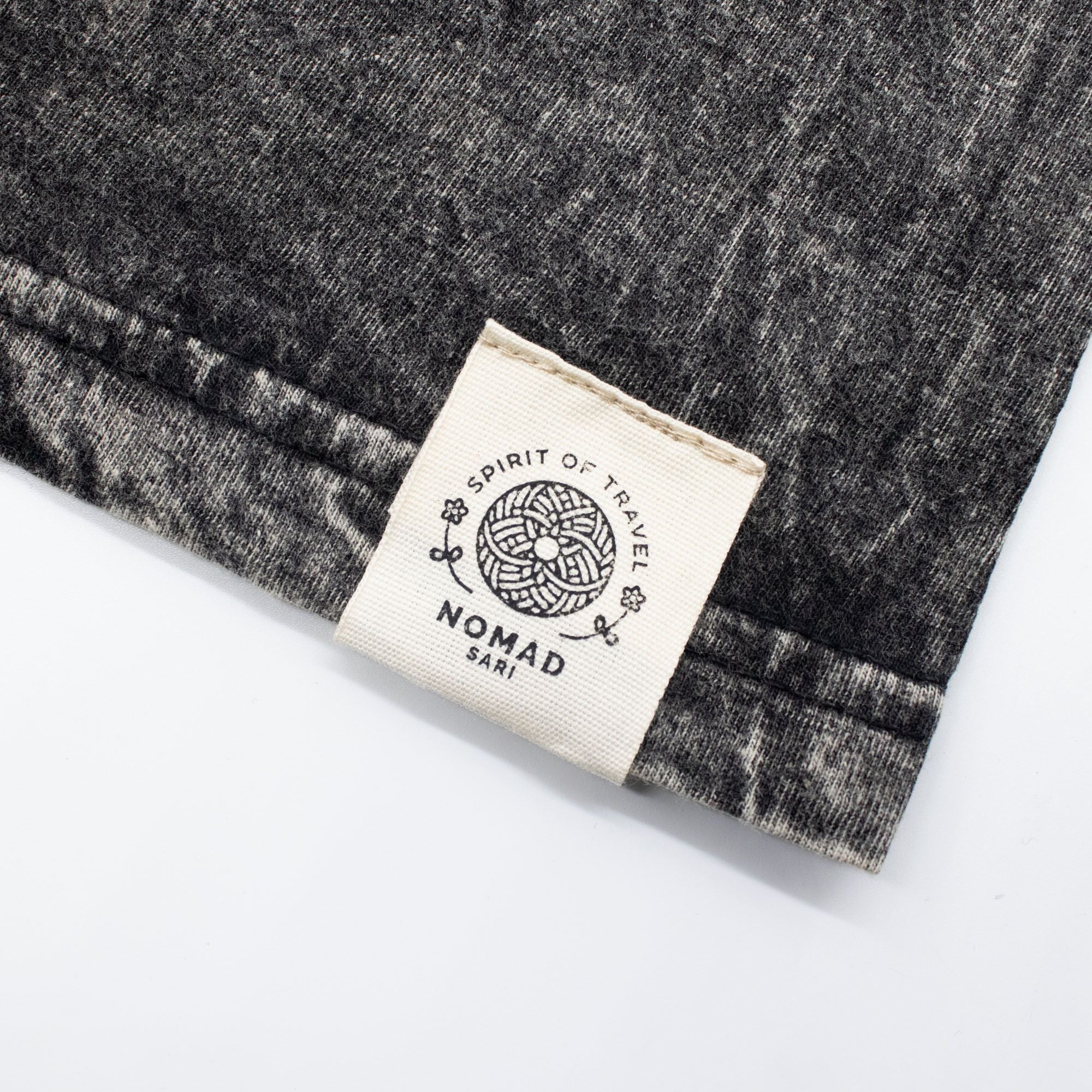 Nomad Sari Stonewashed Cotton T-Shirt - Rebel - Charcoal - Small