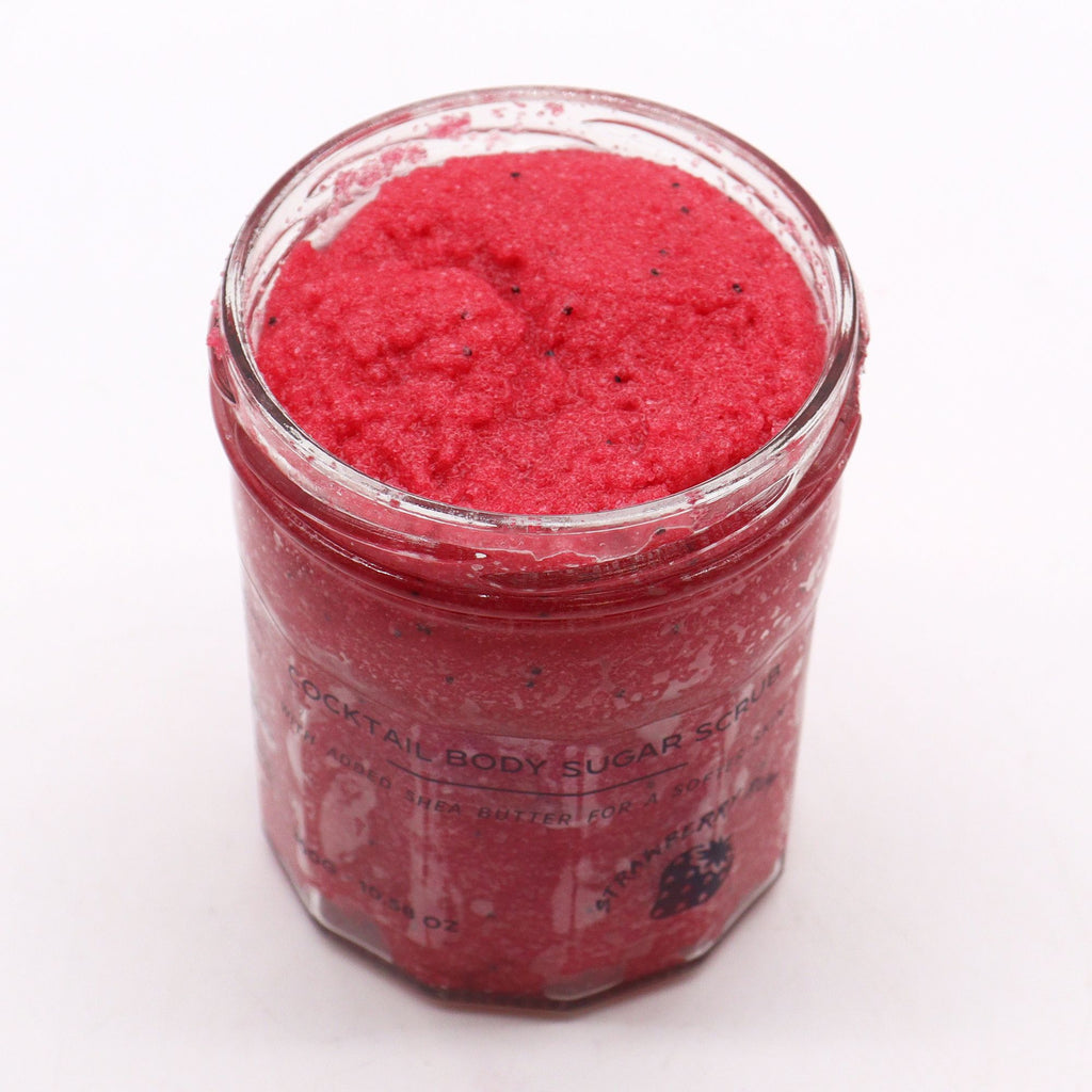 Scrub corpo allo zucchero profumato - Rum alla fragola 300g