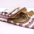 Body Cross Bag Naturbaumwolle – Burgund & Weiß