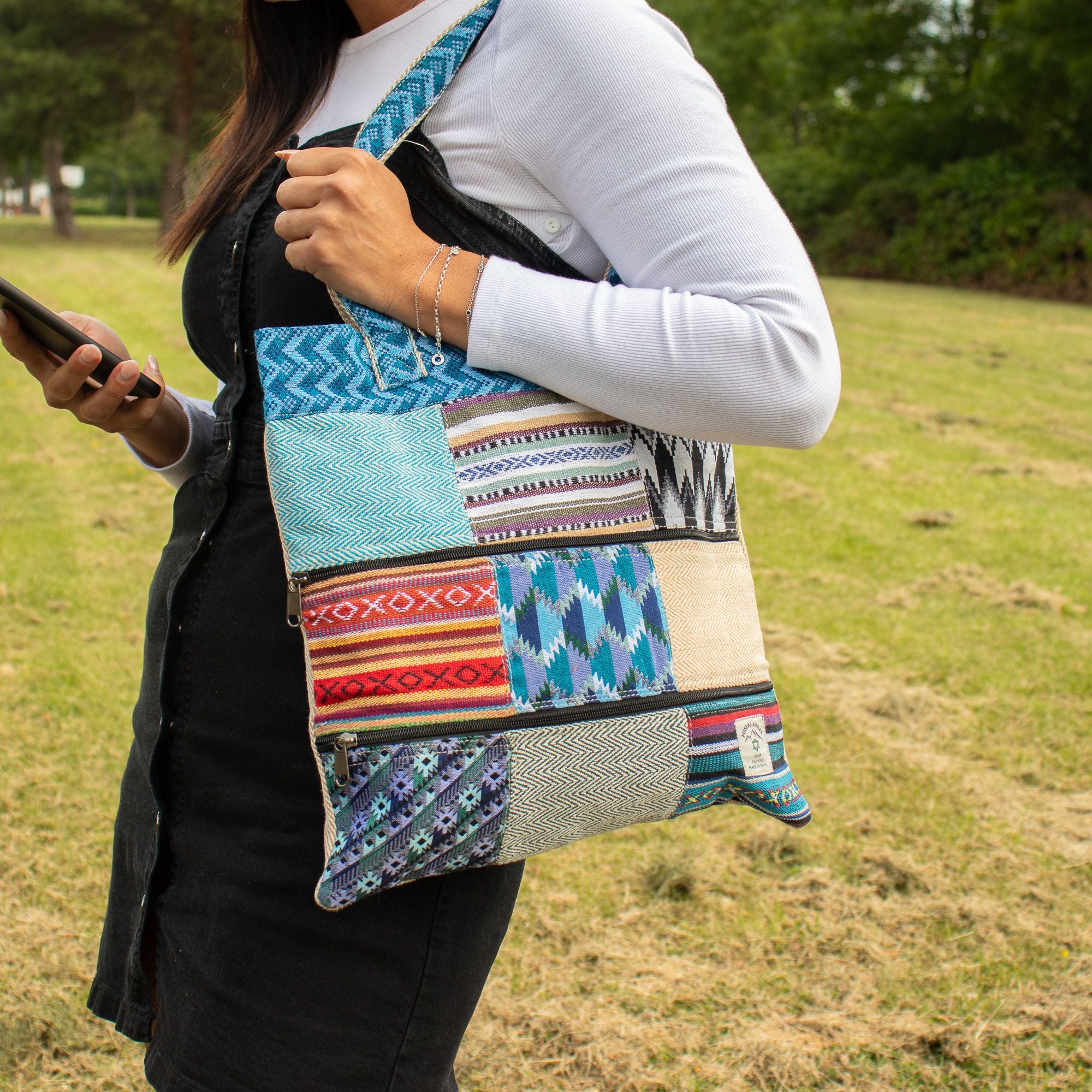 Patchwork Kathmandu Tragetasche – Dhaka Design (37x38cm)
