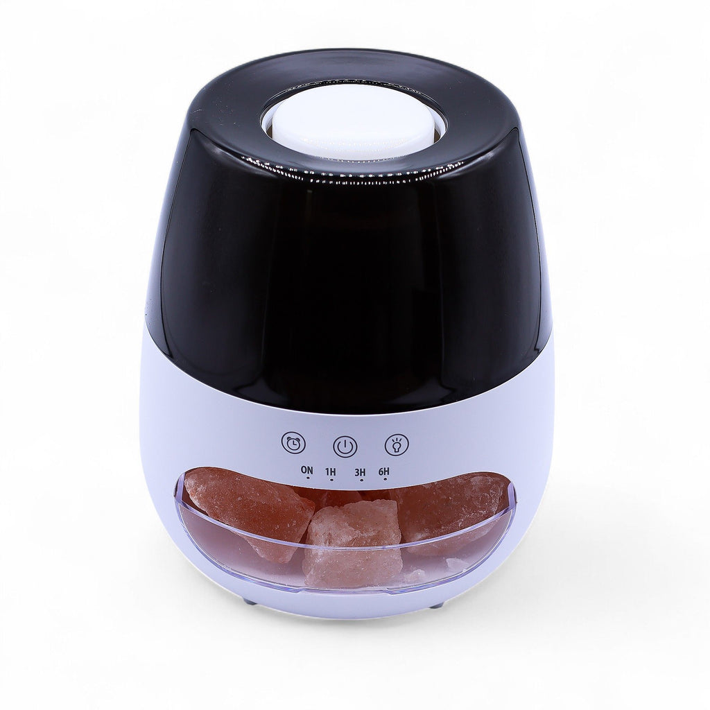 Salzstein-Flammeneffekt Aroma Diffusor – Weiß USB – Farbwechsel und Timer
