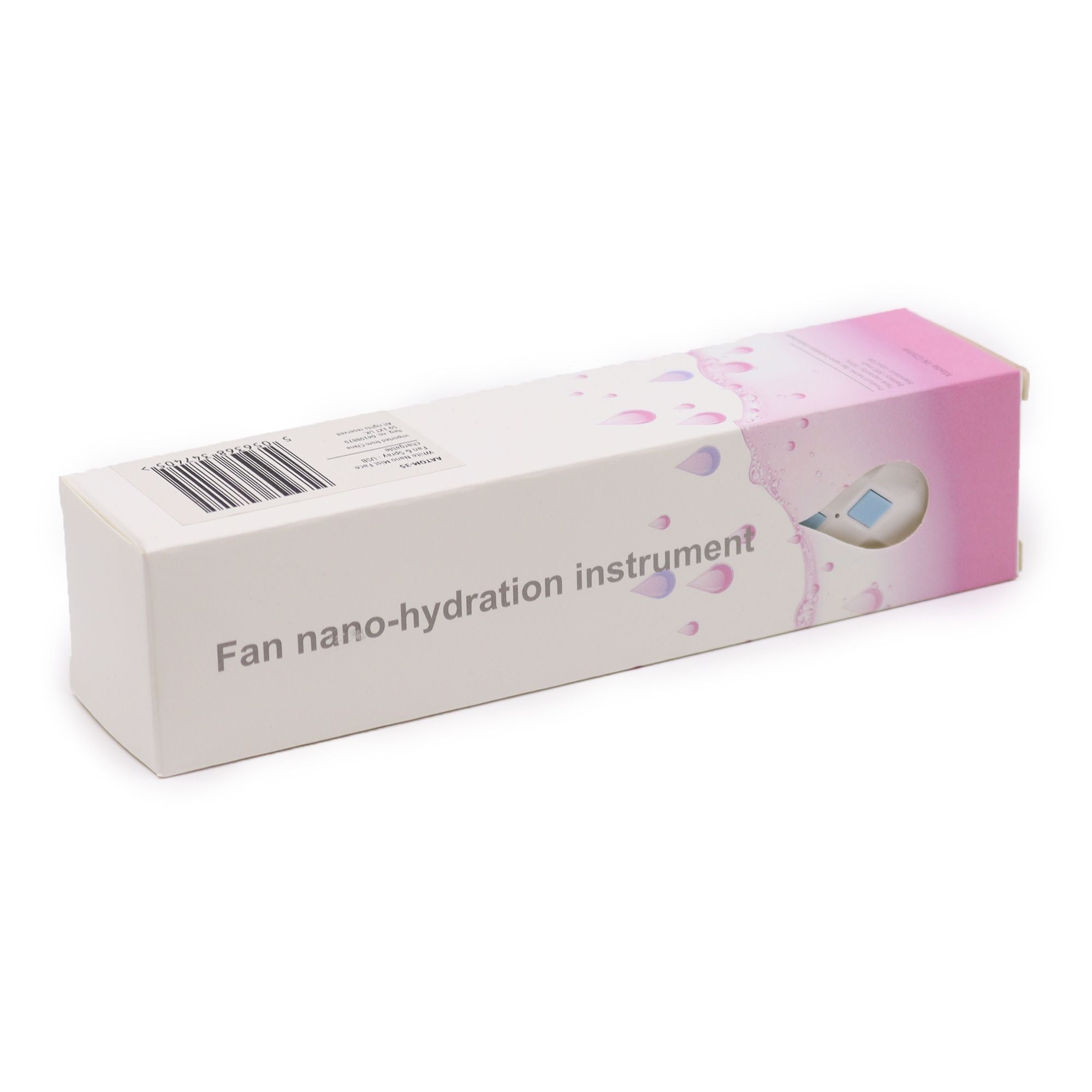 Ventilatore per il viso con nebulizzazione fine bianca e spray - ricaricabile tramite USB