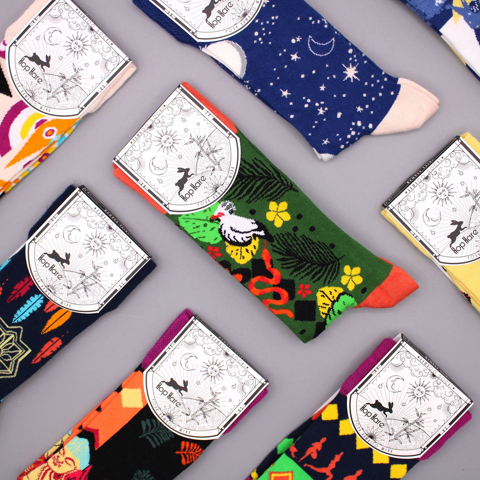 Hop Hare Bamboo Socks (36-40) - Pentagram and Evil Eye