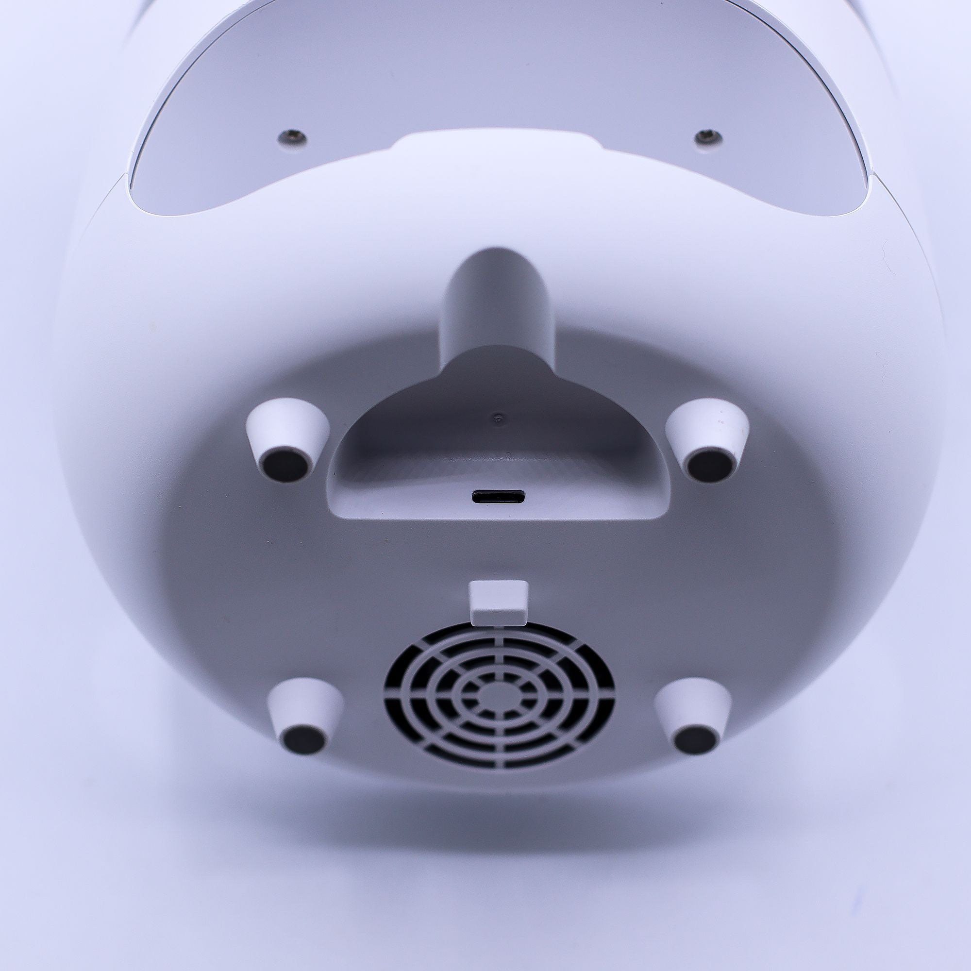 Diffusore di aromi effetto fiamma in pietra di sale - bianco, USB - cambio colore e timer