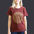 Nomad Sari Stonewashed Cotton T-Shirt – Chakra – Maroon – Small