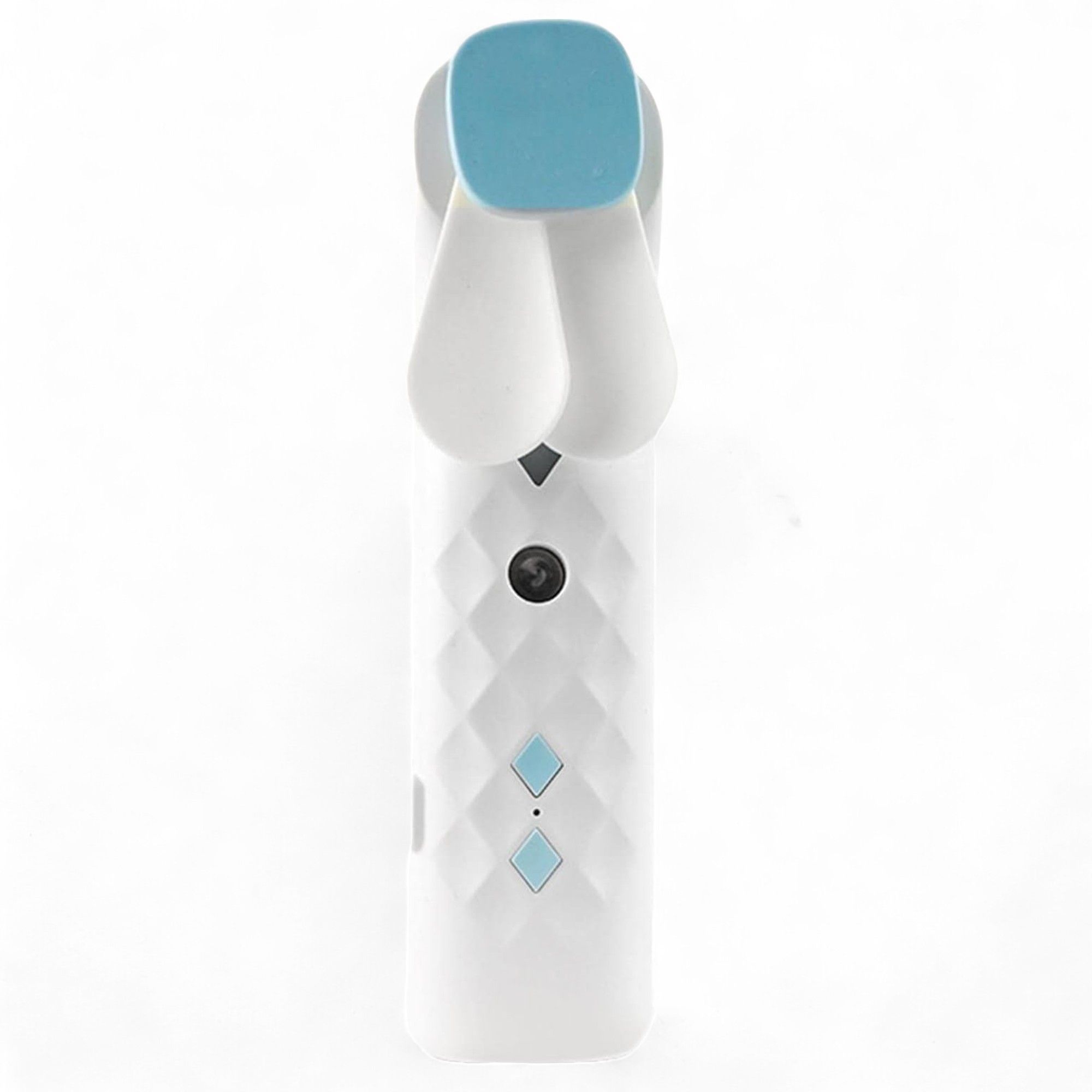 Ventilatore per il viso con nebulizzazione fine bianca e spray - ricaricabile tramite USB