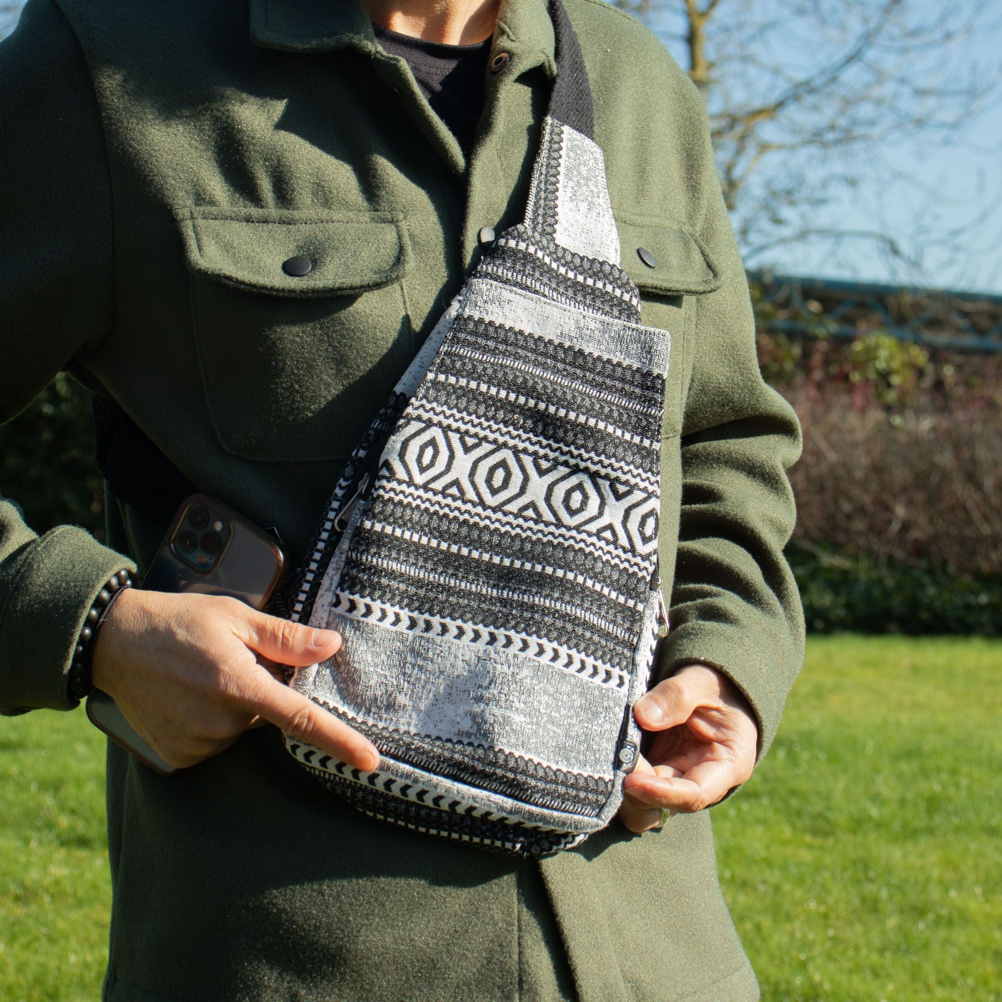Jacquard-Naturtaschen - Urban Caravan - Umhängetasche