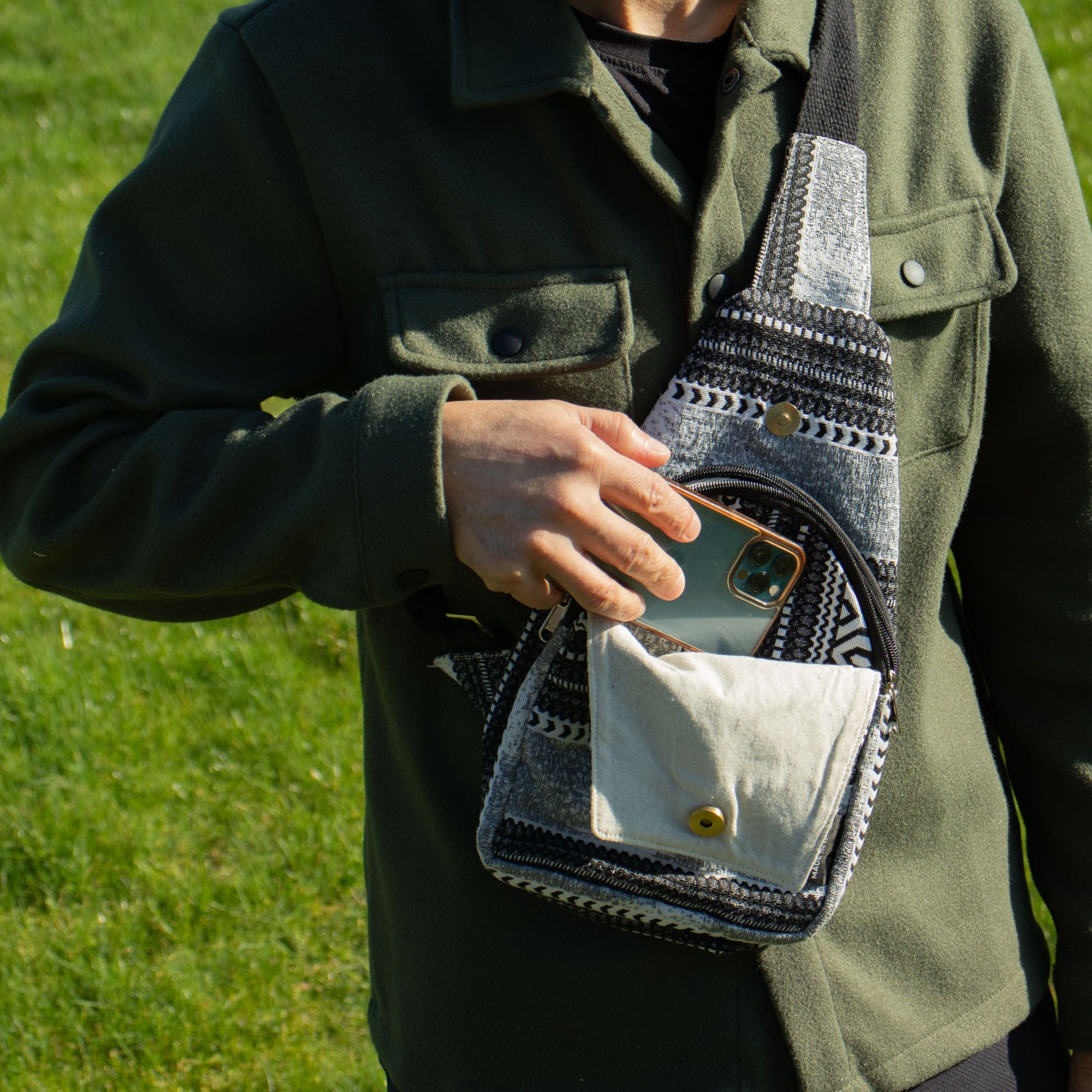Jacquard-Naturtaschen - Urban Caravan - Umhängetasche