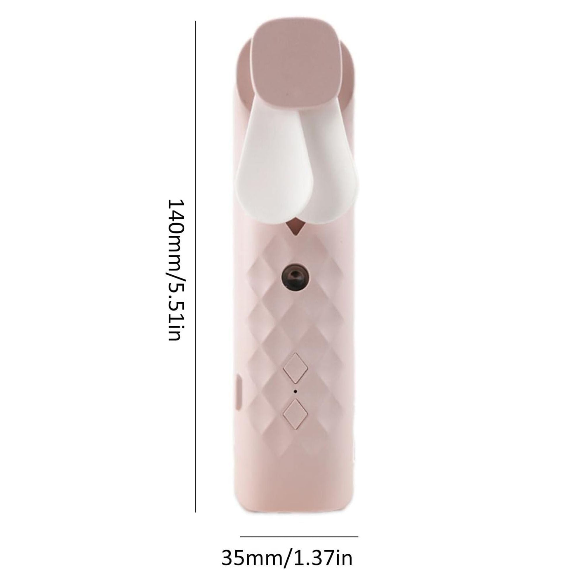Ventilatore per il viso con nebulizzazione fine rosa e spray - ricaricabile tramite USB