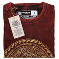 Nomad Sari Stonewashed Cotton T-Shirt – Chakra – Maroon – Large